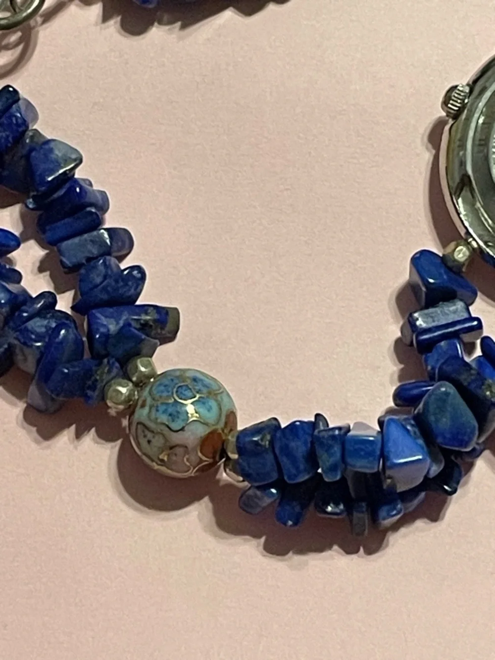 Kathy Ireland Lapis Cloisonné Watch #9330 💎